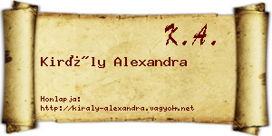 Király Alexandra névjegykártya